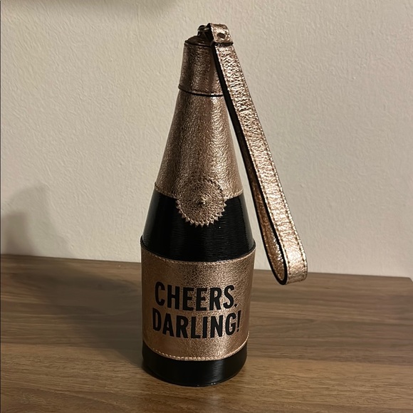 Kate Spade "Cheers Darling" Champagne Wristlet - Picture 1 of 5